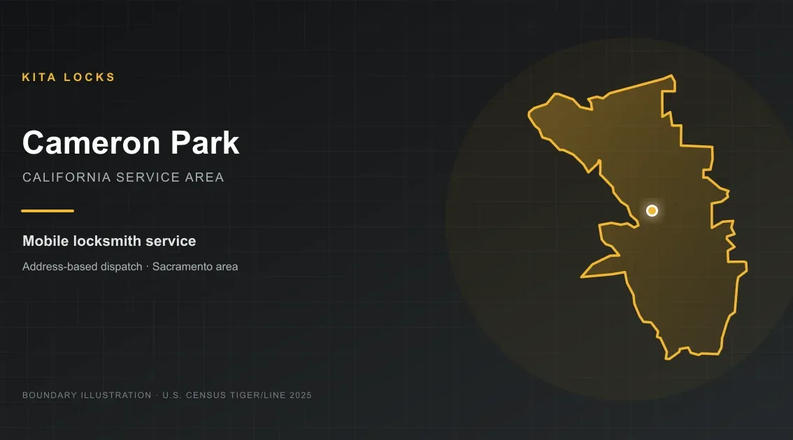 2025 Census community boundary map for Cameron Park, California