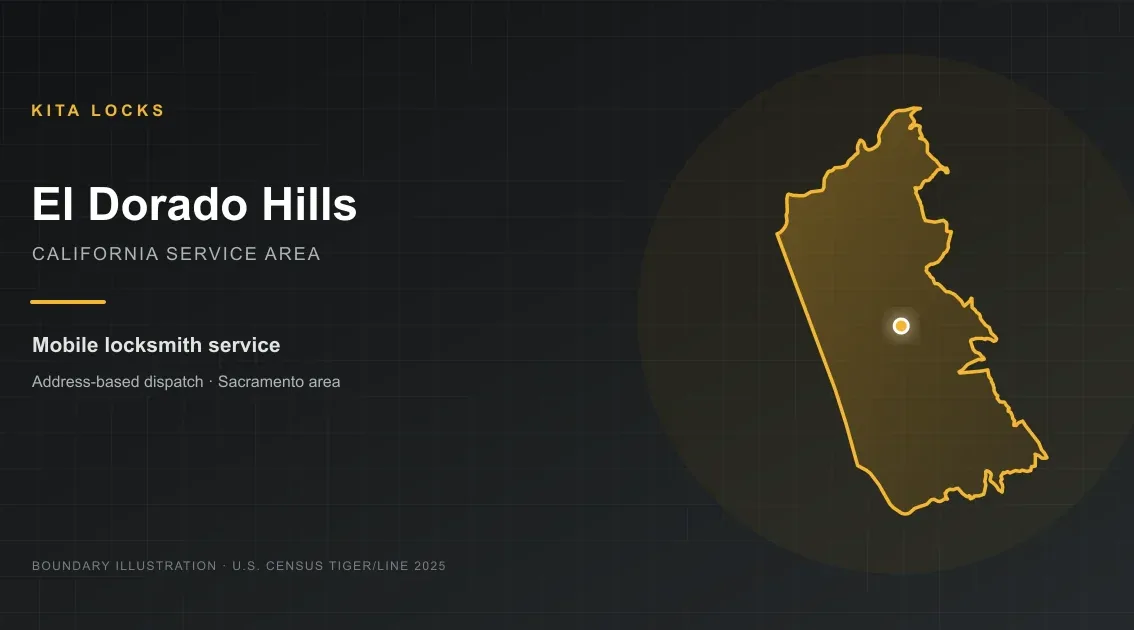 2025 Census community boundary map for El Dorado Hills, California