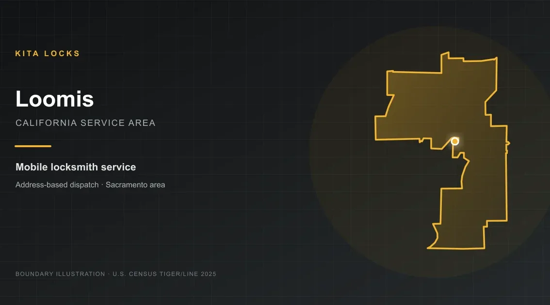 2025 Census city boundary map for Loomis, California