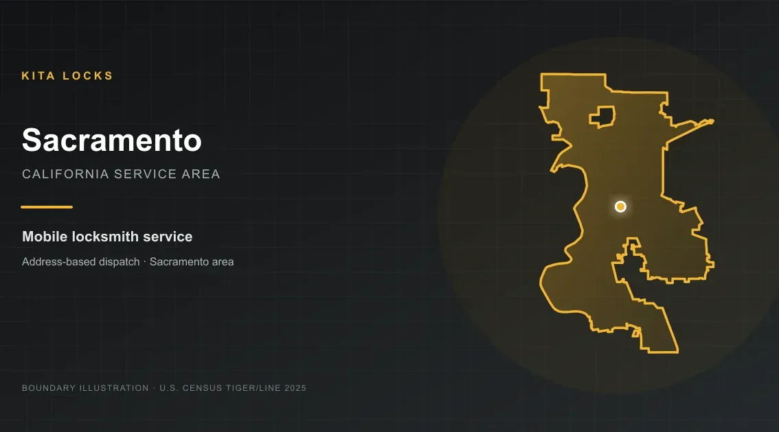 2025 Census city boundary map for Sacramento, California